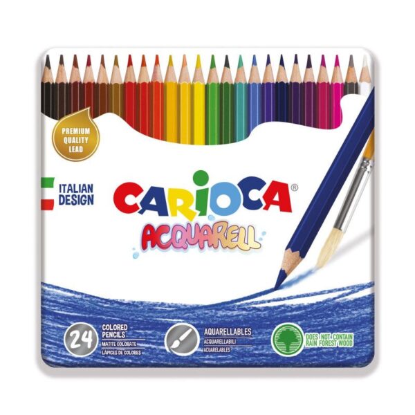 Carioca Aquarell , Ξυλομπογιές νερού 24 χρώματα