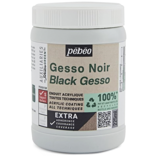 Pebeo Black Gesso Green Studio 225gr