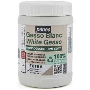 Pebeo White Gesso Green Studio One Coat 225gr