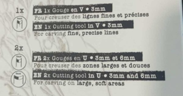 λήψη (6) Pébéo Lino Cuttinig tools, σετ 3τεμ