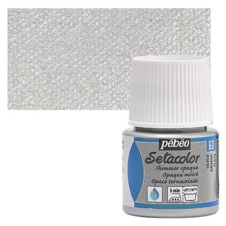 Χρώμα για ύφασμα Silver 45ml,Pebeo Setacolor Opaque