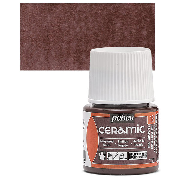 Ψυχρό Σμάλτο Red Brown No18 45ml Pebeo Ceramic | The Art Store Ψυχρό Σμάλτο Red Brown No18 45ml Pebeo Ceramic | The Art Store