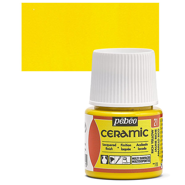 21 Ψυχρό Σμάλτο Rich Yellow No21 45ml Pebeo Ceramic | The Art Store Ψυχρό Σμάλτο Rich Yellow No21 45ml Pebeo Ceramic | The Art Store