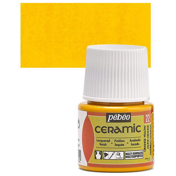 Ψυχρό Σμάλτο για Κεραμική Orange Yellow (No22) Pebeo Ceramic 45ml