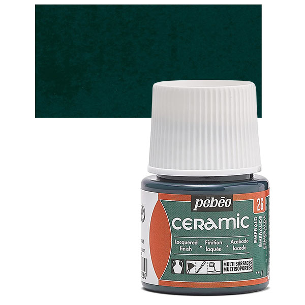 Ψυχρό Σμάλτο για Κεραμική Emerald (No26) Pebeo Ceramic 45ml