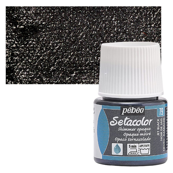 79_1 Pebeo Setacolor Opaque Jet Black 45ml Pebeo Setacolor Opaque Jet Black 45ml. Επαγγελματικό μαύρο χρώμα για ύφασμα