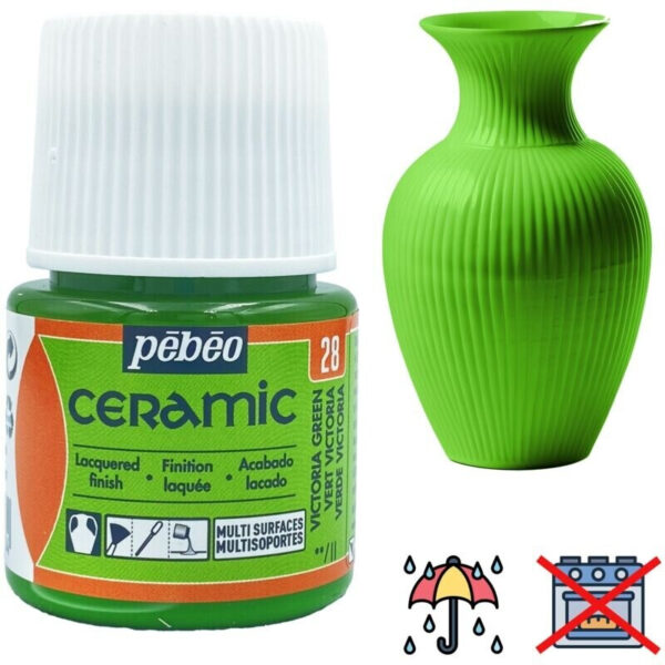 pebeo-ceramic-opaque-paint-for-terracotta-ceramics-and-stoneware-bottle-45-ml-victoria-green Ψυχρό Σμάλτο Κεραμικής Victoria Green 657
