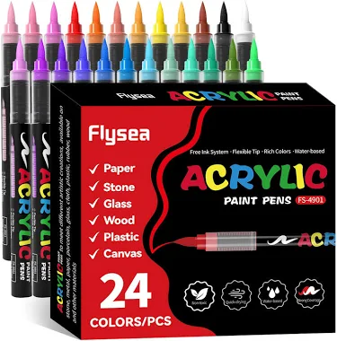 Summer Marker Box | Acrylic Marker Art Kit, Sketchbook & Posca