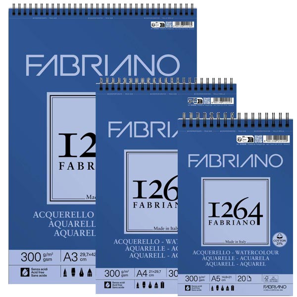 Μπλοκ Ακουαρέλας Fabriano 1264 300gr A5